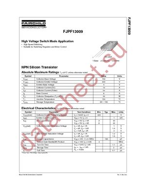 FJPF13009TTU datasheet  